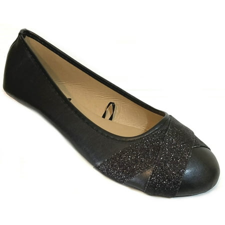 

Shoes 18 Womens Classic Round Toe Ballerina Ballet Flat Shoes Caroline Black 9