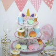 thumbnail image 2 of Efavormart 2PCS 3 Tier 15" Unicorn Cardboard Cupcake Stand Cupcake Holder Dessert Stand for Unicorn Themed Party, 2 of 11