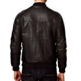 thumbnail image 2 of Men Slim Fit Biker Motorcycle Lambskin Leather Bomber Jacket Outwear Jackets A176, 2 of 3