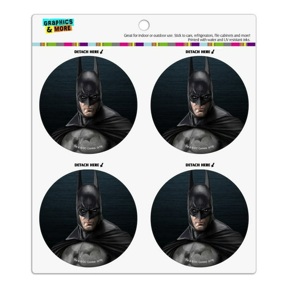 Batman Arkham Asylum Video Game Refrigerator Fridge Locker Vinyl Circle Magnet Set