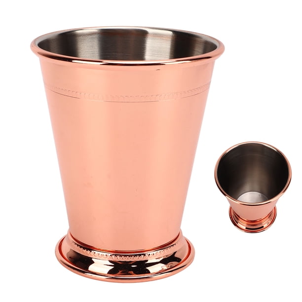 Taza de Julepe de Menta Con Cuentas de Acero inoxidable, Diseño Elegante Retro, Para Mulas de Moscú, Gin Tonic, Ron y Cola
