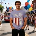 thumbnail image 5 of FUZHIQ 250th 4th Of July Shirts for Men American Flag Print Fast Drying 250th Anniversary Shirt Retro Independence Day Top, 5 of 6