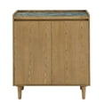 thumbnail image 1 of Pemberly Row Contemporary Sintered Stone Top Bar Cabinet in Light Brown, 1 of 5