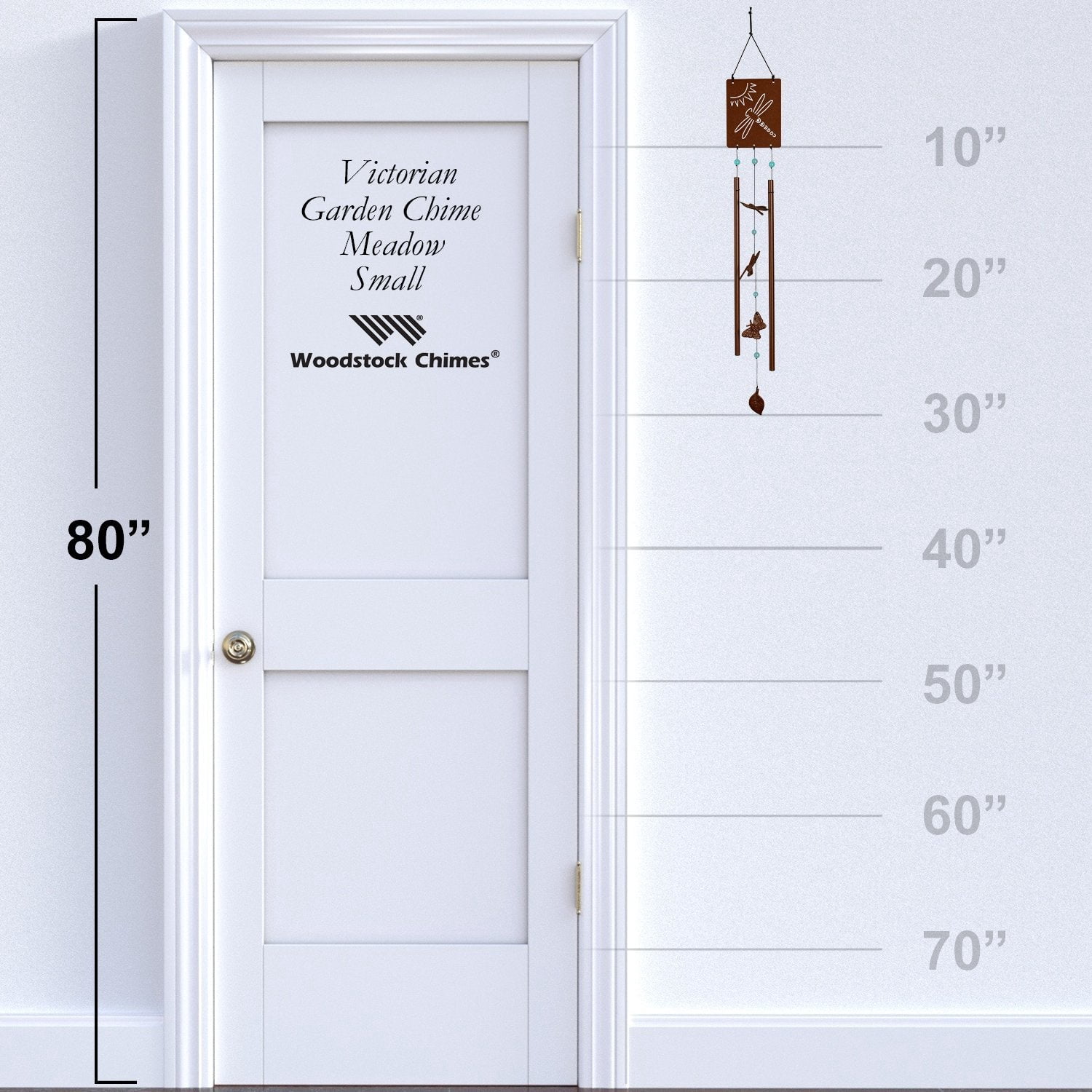 Woodstock Windchimes Victorian Garden Meadow , Wind Chimes For Outside, Wind Chimes For Garden, Patio, and Outdoor Décor, 30"L