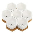thumbnail image 6 of Flower Pots Mini Ceramic Succulent Planter with Tray Ideal for Home Garden White Elegant Flower Pot for Indoor Not Included, 6 of 7