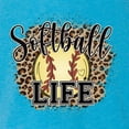 thumbnail image 2 of Softball Life Animal Print Girl Sports Tri-Blend Racerback Tank Top, Vintage Turquoise, Medium, 2 of 5