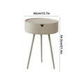 thumbnail image 5 of YOTQUSKI 2 Tier Small Round Table, Accent Table, Round End Tables for Living Room, Plastic Concise End Table with Storage for Yard, Balcony, Garden, 5 of 5