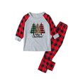 thumbnail image 2 of Odeerbi Christmas Pajamas for Family Holiday Long Sleeve Family Christmas Pajamas Matching Sets Kids Casual Printed Top with Bottom Outfits Home Wear Sleepwear Family Matching PJs Set Red, 2 of 5