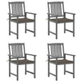 thumbnail image 3 of vidaXL Patio Chairs Outdoor Chair with Cushions for Deck Solid Wood Acacia, 3 of 121