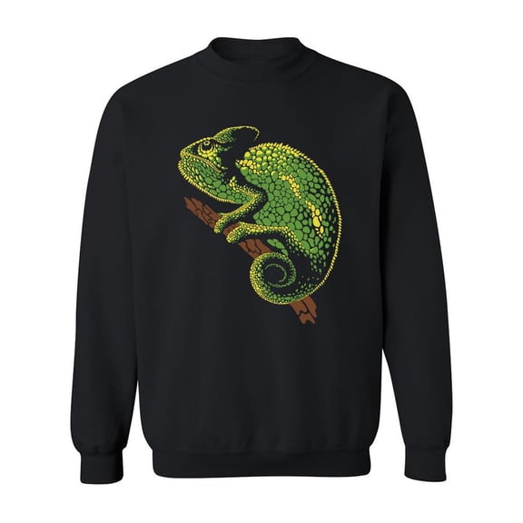 Chameleon Pop Art Style Sweatshirt Men -Image by Shutterstock, Male XX-Large