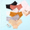 thumbnail image 4 of Ropa interior de mujer de encaje sexy de cintura media de alta gama con tiras cruzadas de lazo y ropa interior de mujer, 4 of 6