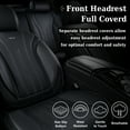 thumbnail image 2 of Coverado Full Set Car Seat Covers, Waterproof Faux Leather Front and Rear Seat Protector, Breathable Seat Cushions Universal Fit for Most Cars, Black, 2 of 8