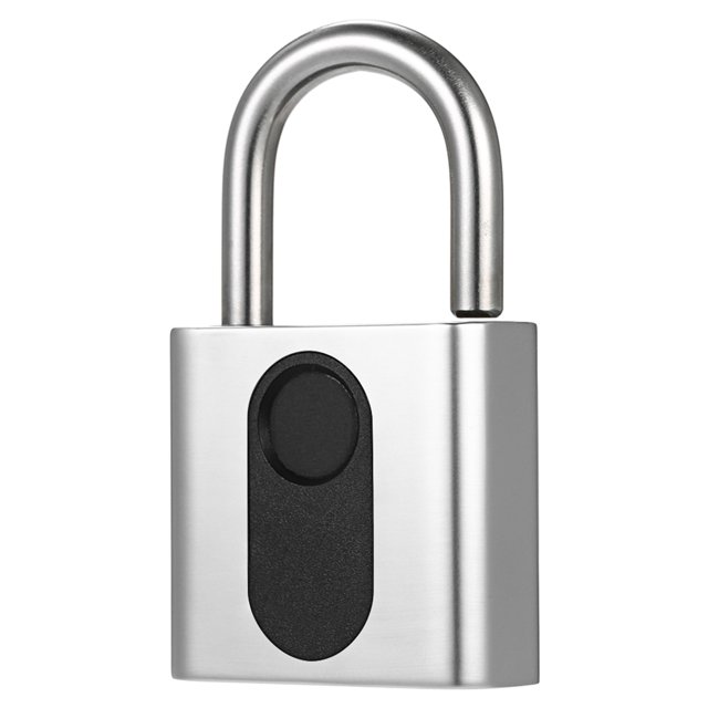 Zootealy USB Rechargeable Smart Keyless Fingerprint Lock BT Padlock APP Unlocking 100 Fingerprints IP65 Waterproof Anti-Theft Security Padlock Door Luggage Case Backpack Lock
