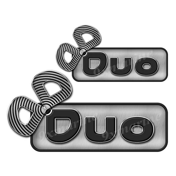 Duo boat Stickers "3D Vinyl Replica" of originals