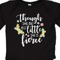 thumbnail image 4 of Inktastic Though She Be but Little She is Fierce Shakespeare Girls Long Sleeve Baby Bodysuit, 4 of 5