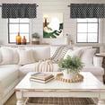 thumbnail image 4 of Black Morocco Kitchen Curtain Valances for Windows Farmhouse Short Curtains, Boho Modern Minimalist Abstract Geometric Rod Pocket Valance Curtain for Bedroom Cafe Living Room, 4 of 8