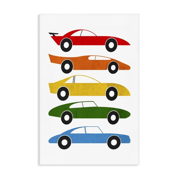 Stupell Industries Modern Colorful Midcentury Cars Canvas Art, 16 x 24, by Tom Quartermaine