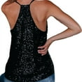 thumbnail image 4 of Qmyliery Women's Deep V Neck Vest, Suspenders Sleeveless Backless Sequin Top Cloth, Casual Outwear Tops, 4 of 4