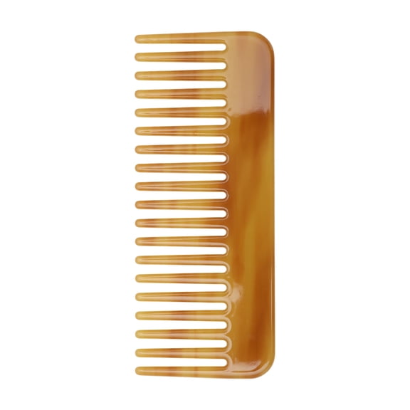 Unique Bargains 1 Pc Nineteen-tooth Rectangular Hair Comb Coffee Color Acetate Sheet