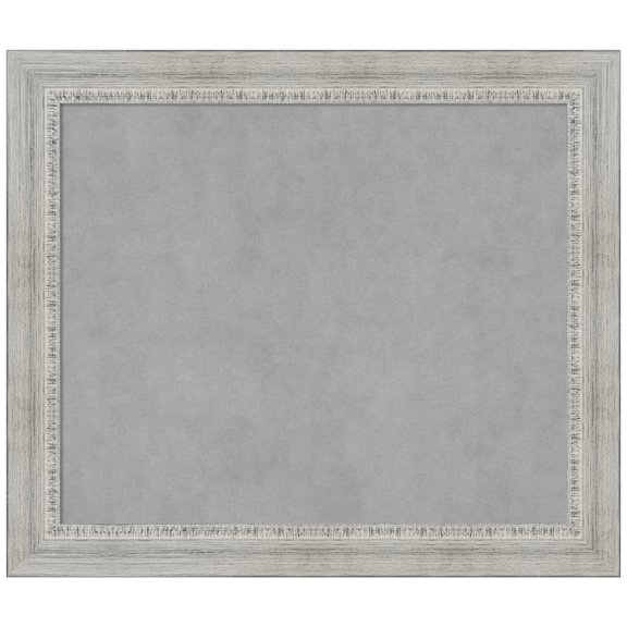 Amanti Art Rustic White Wash Framed Magnetic Board 28 x 24 in.