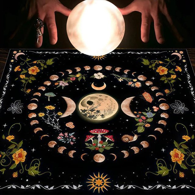 Mantel de Cartas de Tarot, Tapete de Cartas de Adivinación, Tapete de Tela para Juegos de Mesa, Mantel para Juegos de Mesa H
