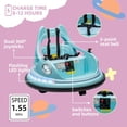 thumbnail image 2 of Track Seven 12V Bumper Car for Toddlers, Kids Electric Bumper Car with Remote Control, LED Lights, Bluetooth, 360°Spin, Ride on Toy Car for Boys Girls Aged 2+, Blue, 2 of 6