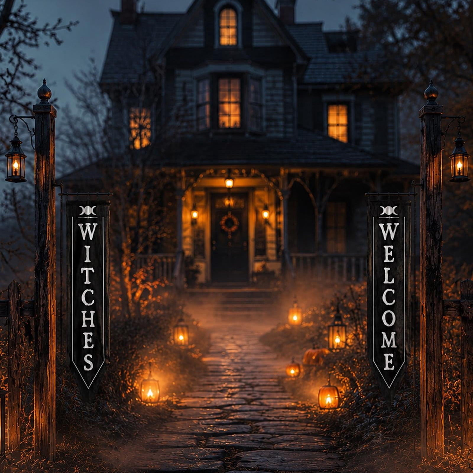 Witches Welcome Porch Banner Decoration Kit, 63", 2 Pieces, Halloween by Way To Celebrate