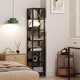 thumbnail image 2 of QinaQin Librero angosto de 6 niveles, estante alto con estructura metálica y estilo industrial rústico, ideal para recámara, sala u oficina en casa, 2 of 10