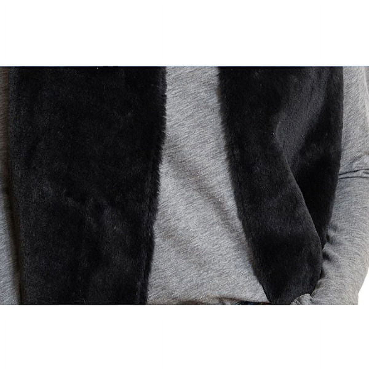Masseys Women's Reversible Faux Fur & Faux Suede Vest in Black - L