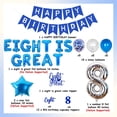 thumbnail image 5 of Joymemo Eight Is Great Birthday Party Decoration Kits with Balloons and Banner, Rubber/Foil Blue, 5 of 5