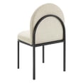 thumbnail image 5 of Side Dining Chair, Set of 2, Fabric, Black Beige, Modern Contemporary Urban Design, Kitchen Room Cafe Bistro Restaurant Hospitality, 5 of 7
