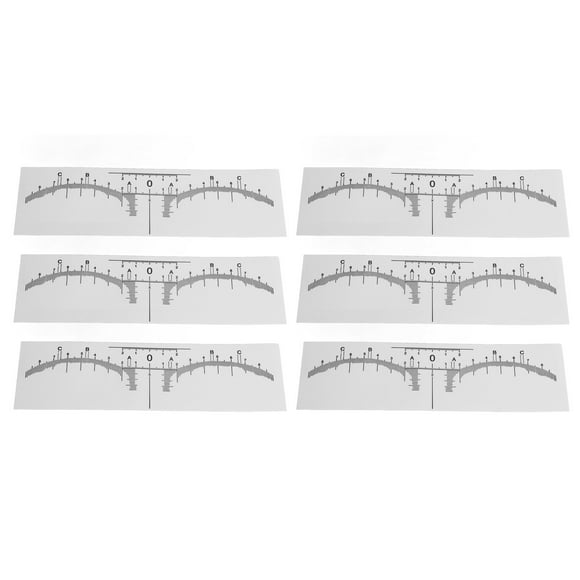 Plantillas de Regla de Cejas, Plantilla de Microblading de Cejas Adhesivas de Escala Transparente de Alta Eficiencia para Tatuajes de Cejas