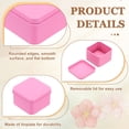 thumbnail image 3 of Uxcell 2Pcs Metal Tin Box, 2.4x1.5" Square Empty Tinplate Containers with Lid Portable Storage Box Candy Jars for Valentine's Day, Candle Jewelry Craft Storage Home Organizer, Pink, 3 of 7