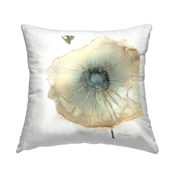 Stupell Industries Abstract Poppy Flower Blossom Shape Design by Carol Robinson Throw Pillow