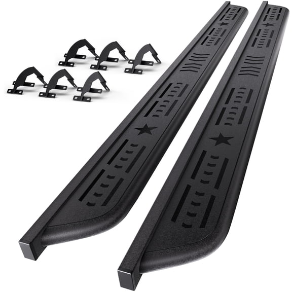 Ford F150 Running Boards Extended Cab Side Step Compatible with 2015-2025 Ford F150 & 2017-2025 F250 F350, Black Nerf Bars