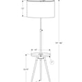 thumbnail image 4 of JERFIT 66 Inch Modern Tripod Floor Lamp with Side Table, Adjustable Gooseneck, 3-Way Light, Linen Shade for Living Room, Bedroom, Office, 4 of 6
