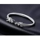 thumbnail image 2 of Brazalete vikingo de cable trenzado con cabeza de dragón de acero inoxidable para hombre Plata, 11 Feliz Sencillez, 2 of 5