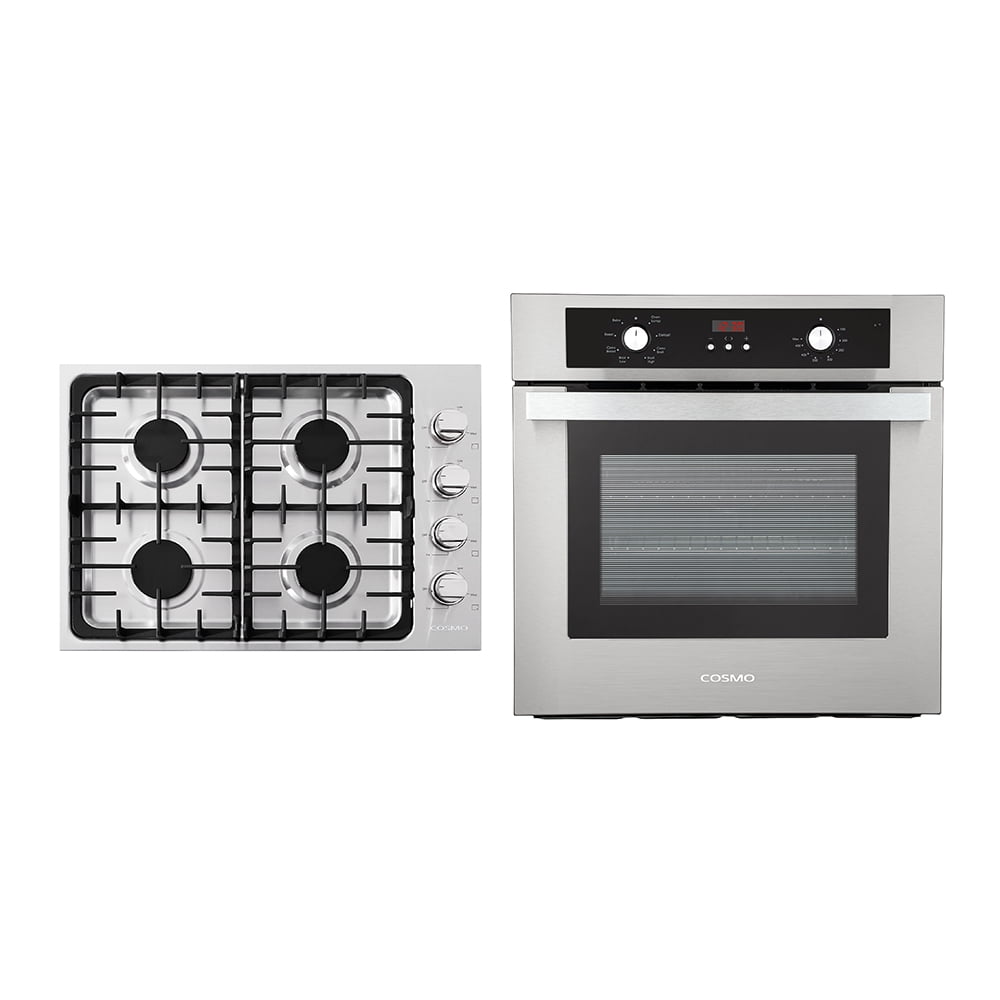 2 Piece Kitchen Package with 30" Drop In Gas Cooktop & 24" Electric Wall Oven