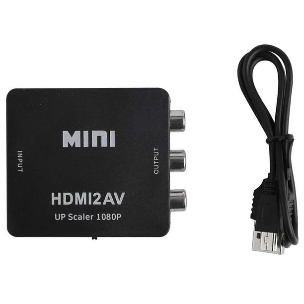 MINI HDMI to 3RCA CVBS Composite Video AV Converter Adapter TV PS3 VHS VCR DVD