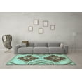 thumbnail image 3 of Ahgly Company Indoor Rectangle Abstract Light Blue Modern Area Rugs, 3' x 5', 3 of 4