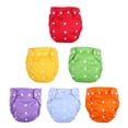 thumbnail image 3 of Pañales De Tela Para Bebés, Pañales De Tela Para Bebés Reutilizables Ajustables 6 Piezas Cómodas Lavables Para Suministros Para Bebés, 3 of 8