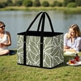thumbnail image 4 of Foldable Picnics Basket with Reinforced Bottom Nonwoven Storage Bin With Large Capacity For Home Organization Camping, 4 of 9