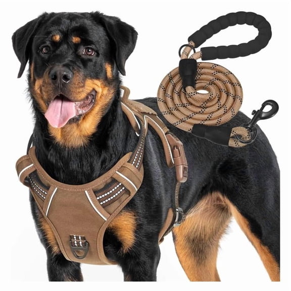 Dog Harness for Large Dogs, With Choke Dog Harness Vest with Easy Control Handle, Reflective Soft Padded Service Vest, Adjustable Easy on Pet Harness for Running Walking