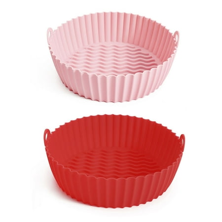 

Air Fryer Baking Tray Silicone Pot Reusable Thin Round Home Kitchen Pizza Mat
