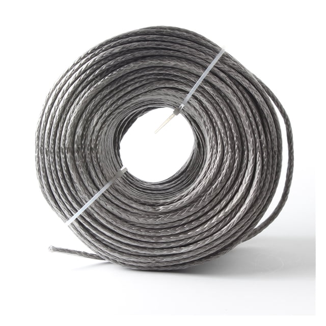 Synthetic Winch Rope 2865LBs Line Cable Hollow Braid 4mm 5/32'' 10M 12 Strands Sailboat Winch Towing Ropes ,Wide Applicability