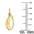 thumbnail image 2 of Genuine 14K Yellow Gold 0.78" Fancy Cursive Letter Initial O Necklace 16", 18", 20", 22" Trendy Charm Initial Necklaces for Women, 2 of 8