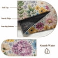 thumbnail image 5 of Spring Flowers Area Rugs 4x6 ft Watercolor Country Colorful Floral Leaf Plant Vintage Paper Washable Rug Non Slip Indoor Carpet Absorbent Floor Mat for Living Room Bedroom Dining Room, 5 of 9
