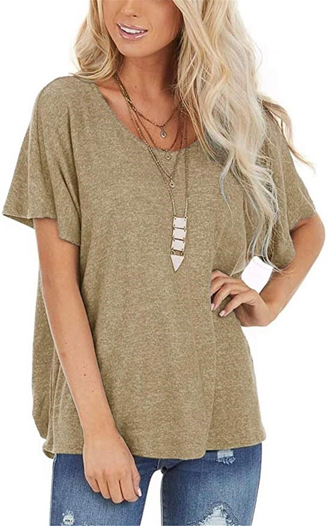 Women's Round Neck Backless Twisted Loose Short-Sleeved T-shirt Top