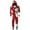 QZZ228-Red, variant on Family Christmas Pajamas Matching Sets Hooded Onesie Long Sleeve Jumpsuit with Christmas Print Matching Family