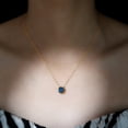 thumbnail image 5 of Real London Blue Topaz Solitaire Necklace for Women - 8 mm - AAA Grade, 10K Yellow Gold, 5 of 8